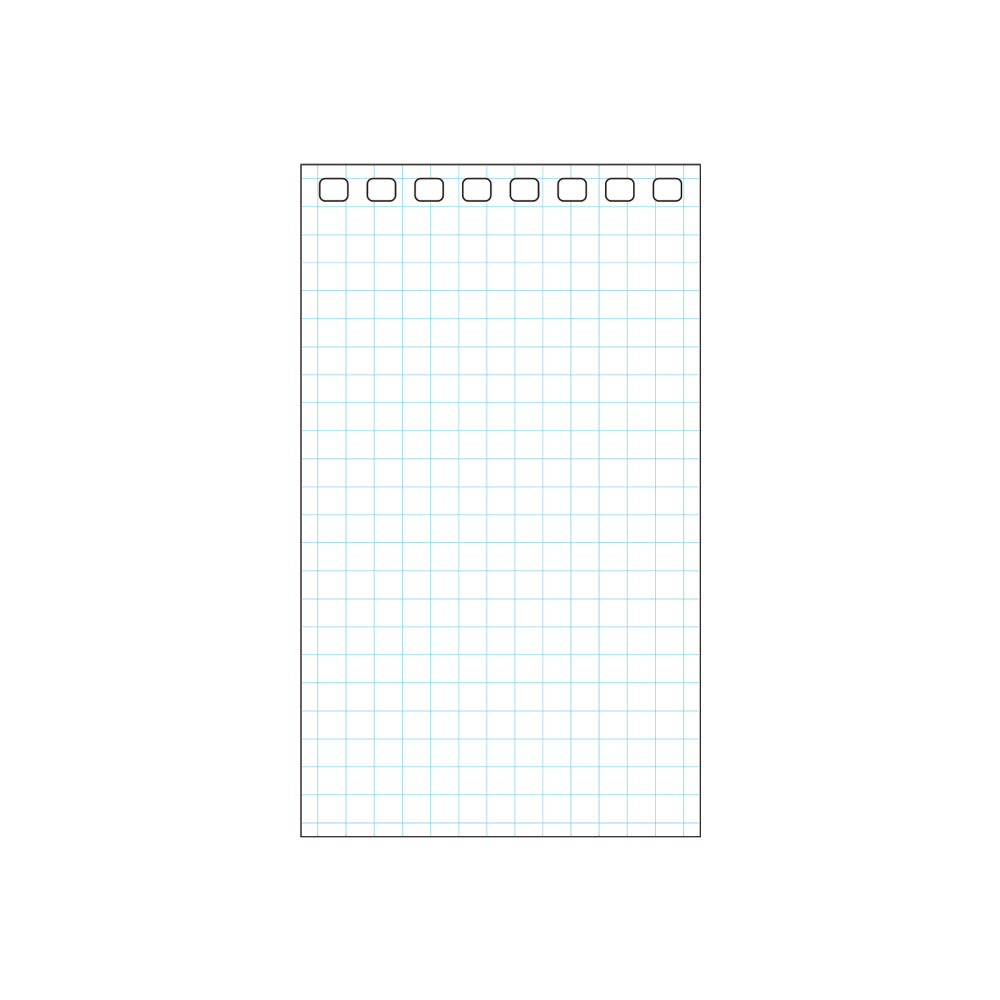 Twist Note <Special leaf, light colored grid lines> Memo size