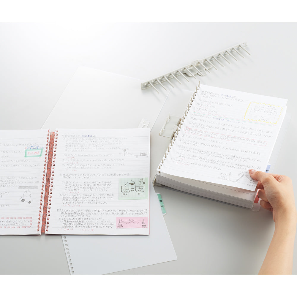 Ring notebook storage file, semi-B5