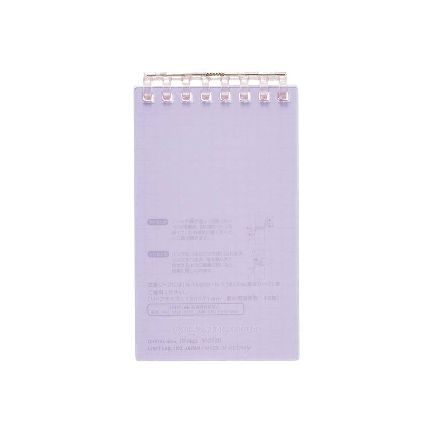 Open ring notebook, memo size, 40 leaves