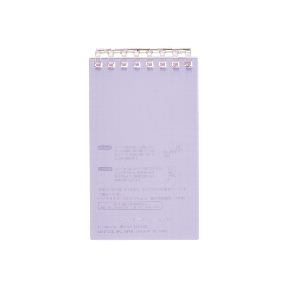 Open ring notebook, memo size, 40 leaves