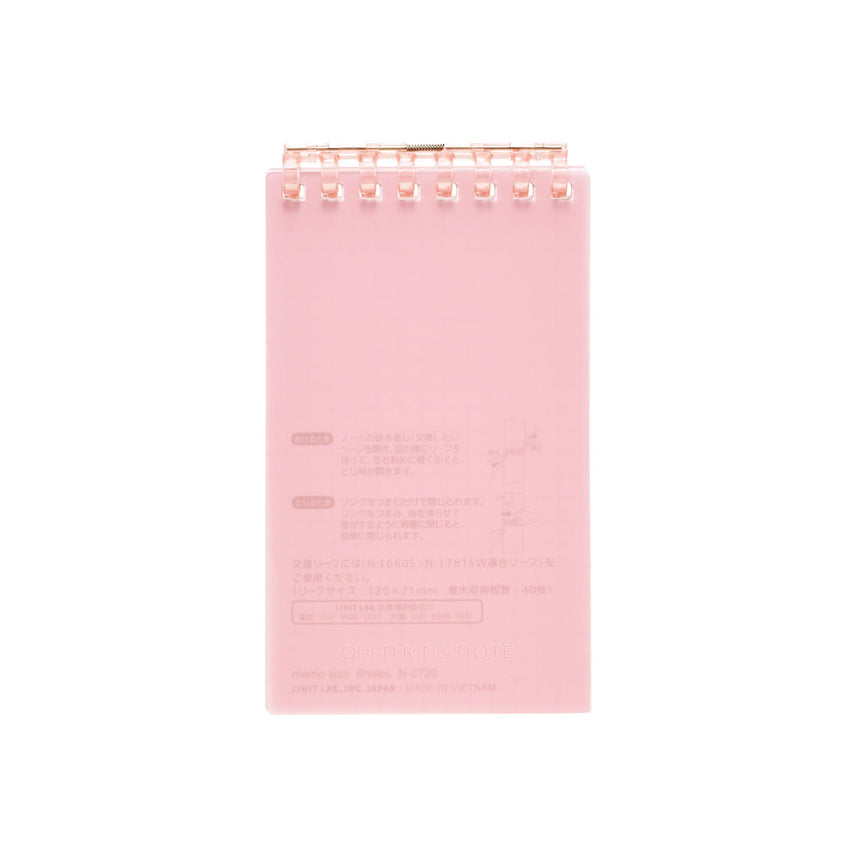 Open ring notebook, memo size, 40 leaves