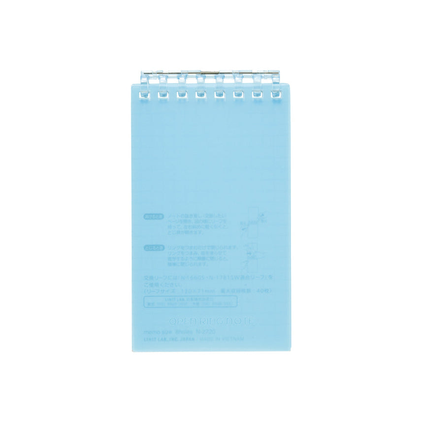 Open ring notebook, memo size, 40 leaves