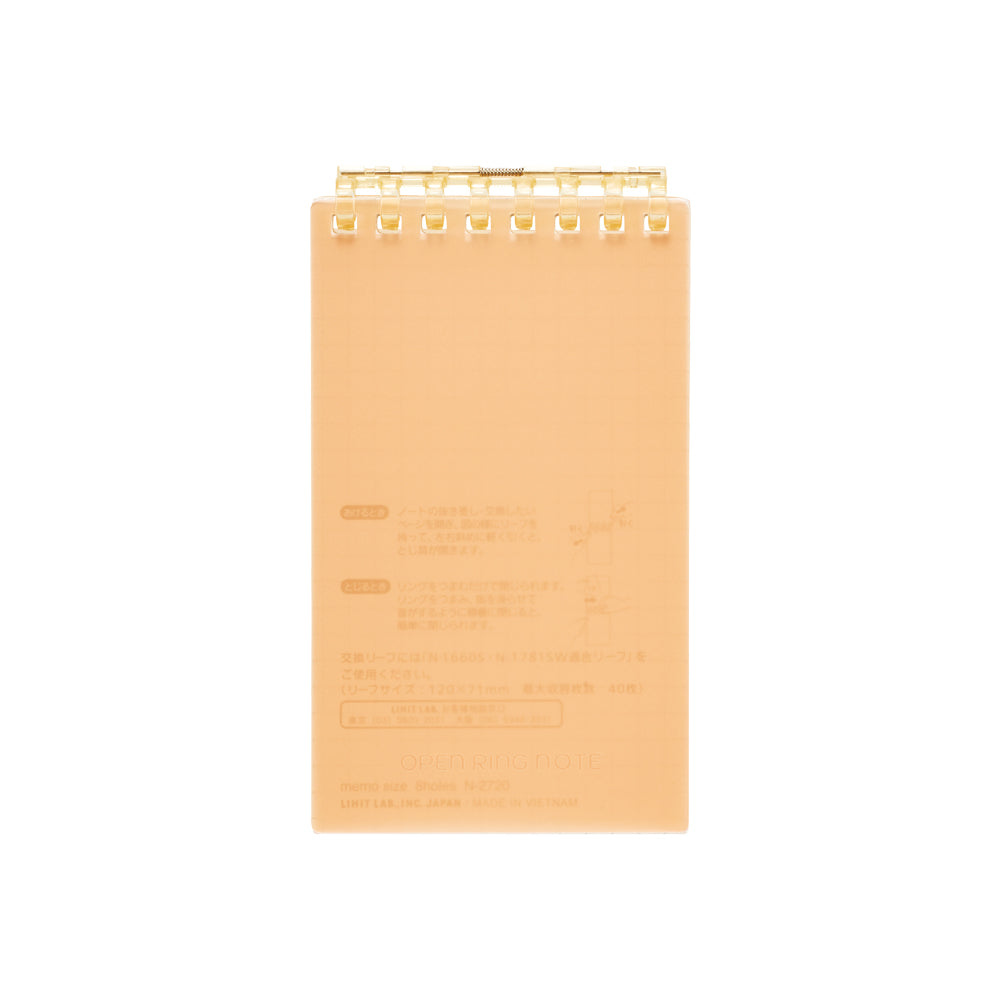 Open ring notebook, memo size, 40 leaves