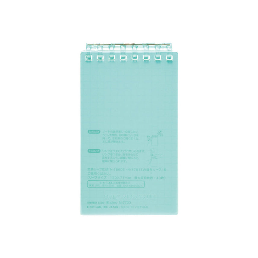 Open ring notebook, memo size, 40 leaves