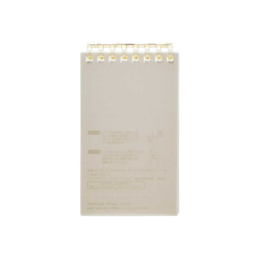 Open ring notebook, memo size, 40 leaves