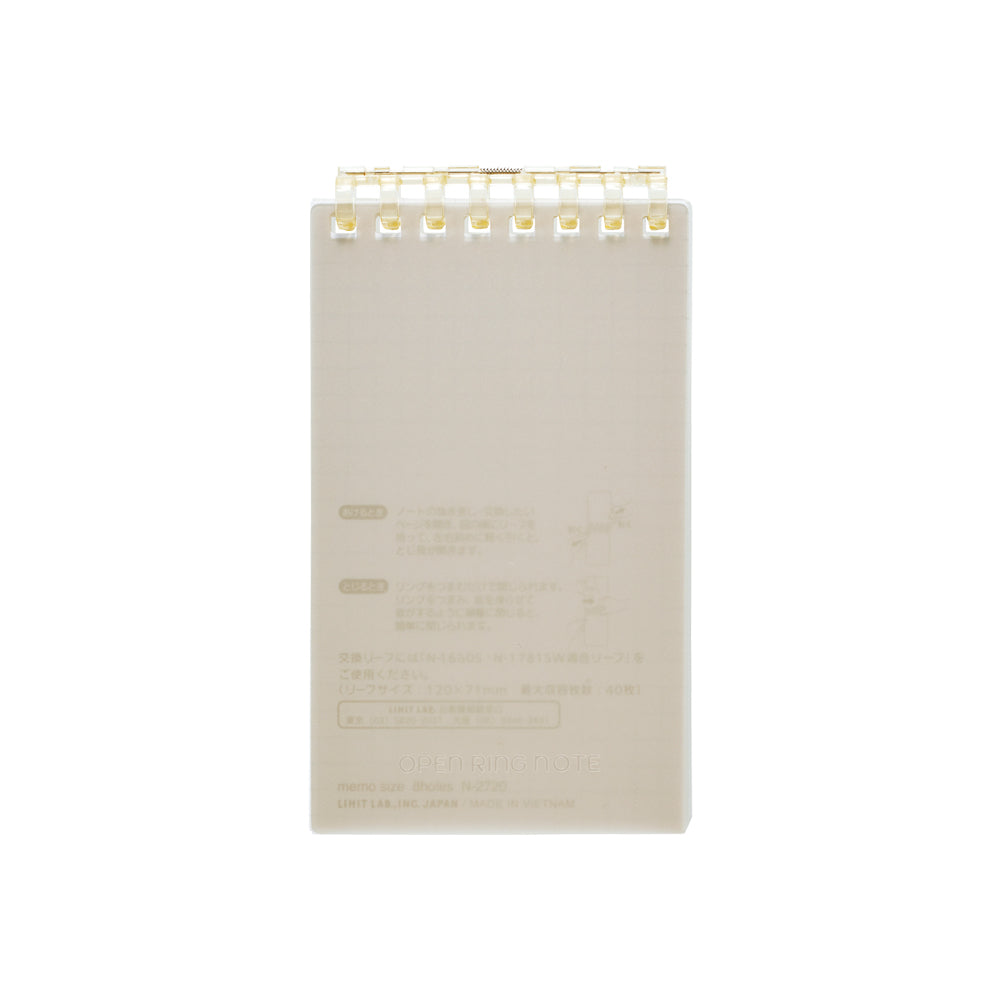 Open ring notebook, memo size, 40 leaves