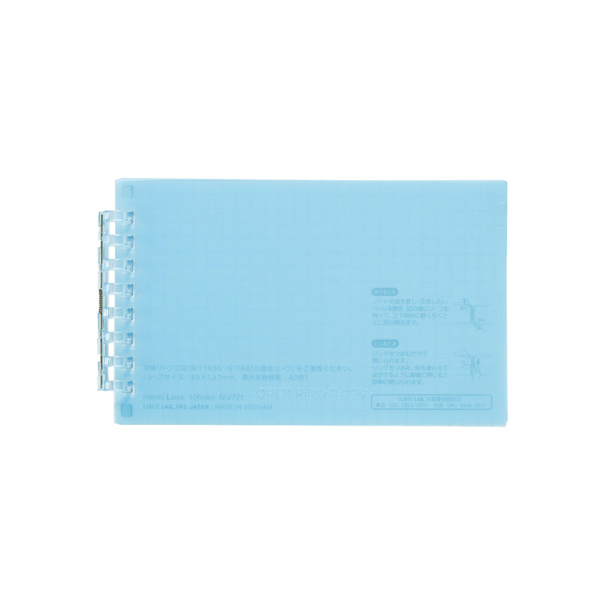 Open ring notebook, memo size L, 40 sheets