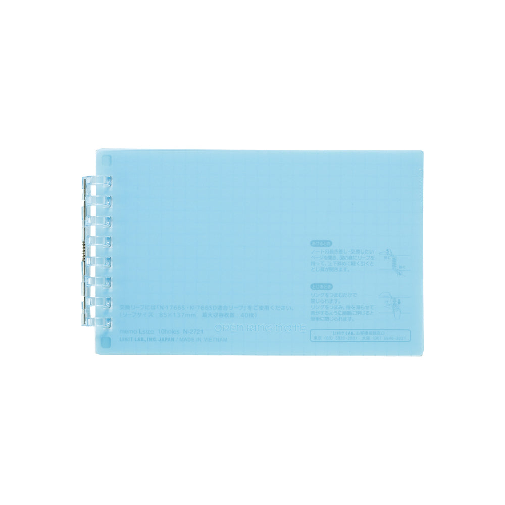 Open ring notebook, memo size L, 40 sheets