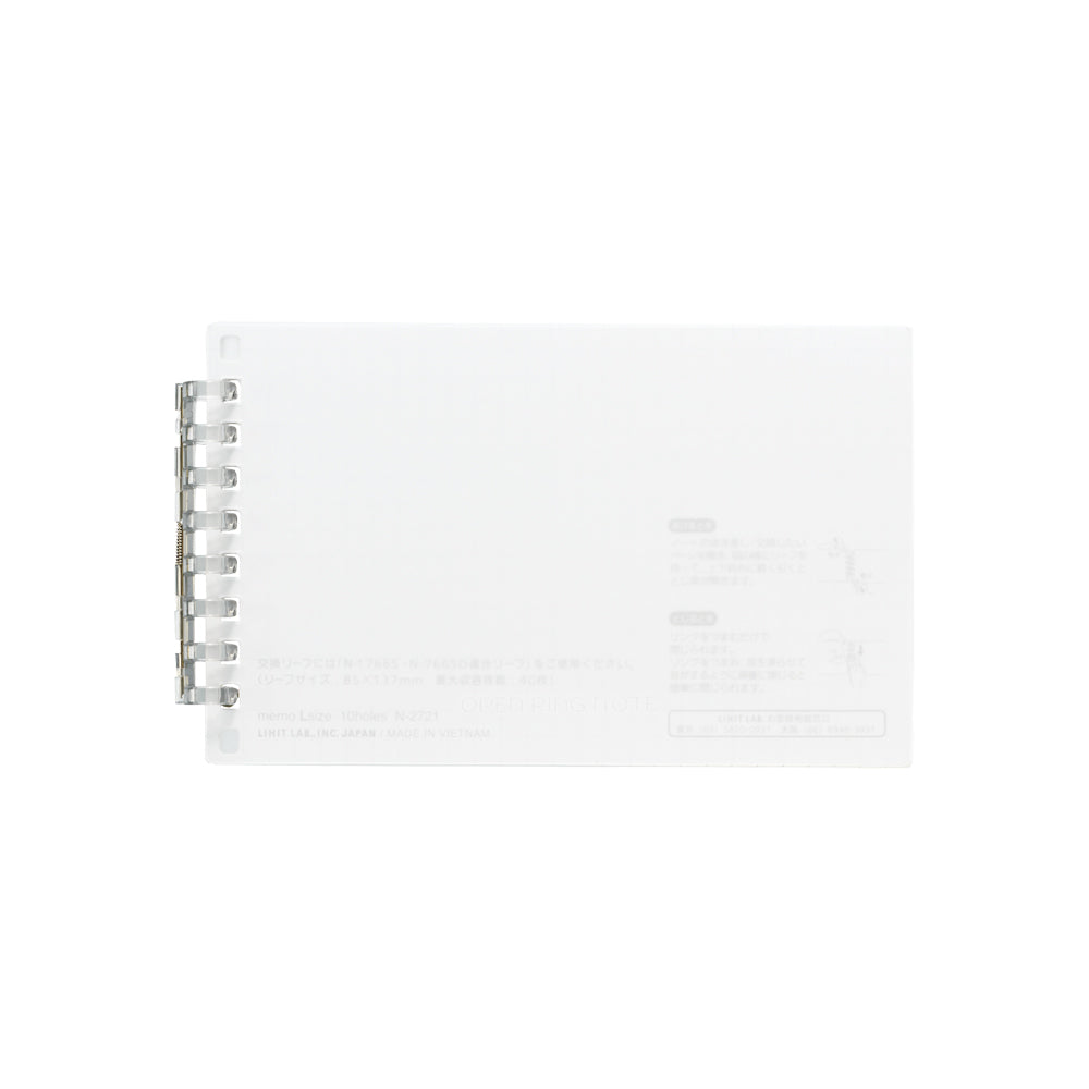 Open ring notebook, memo size L, 40 sheets