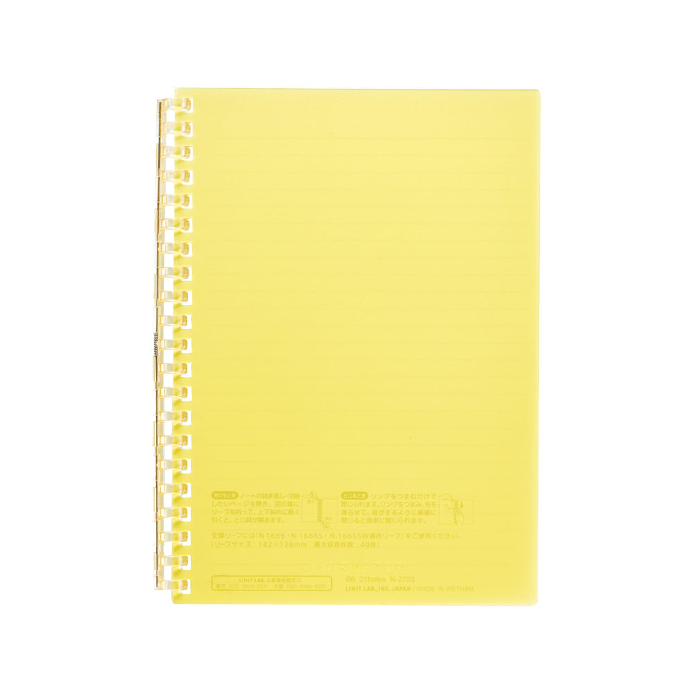Open ring notebook B6 30 sheets