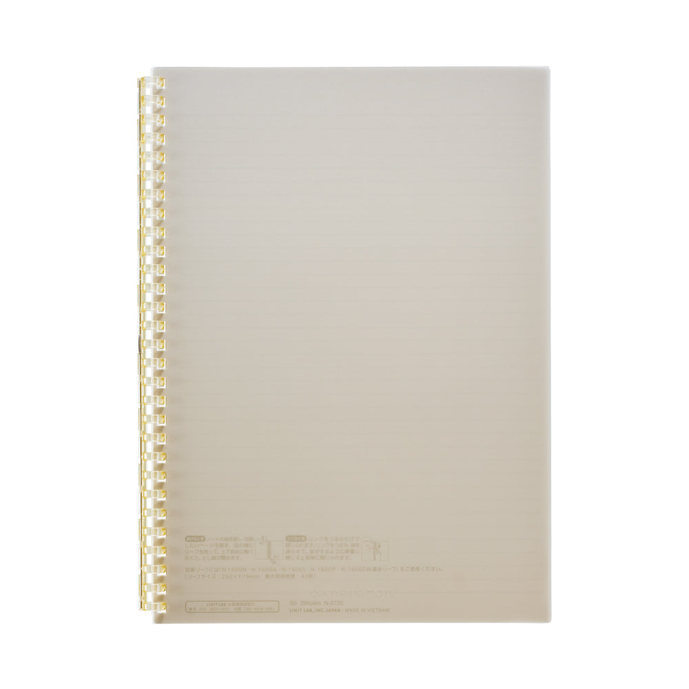 Open ring notebook, semi-B5 size, 30 sheets
