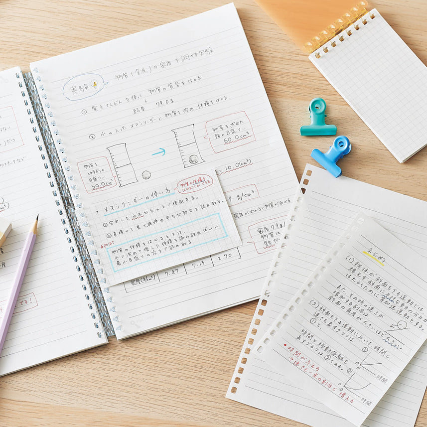 Open ring notebook, semi-B5 size, 30 sheets