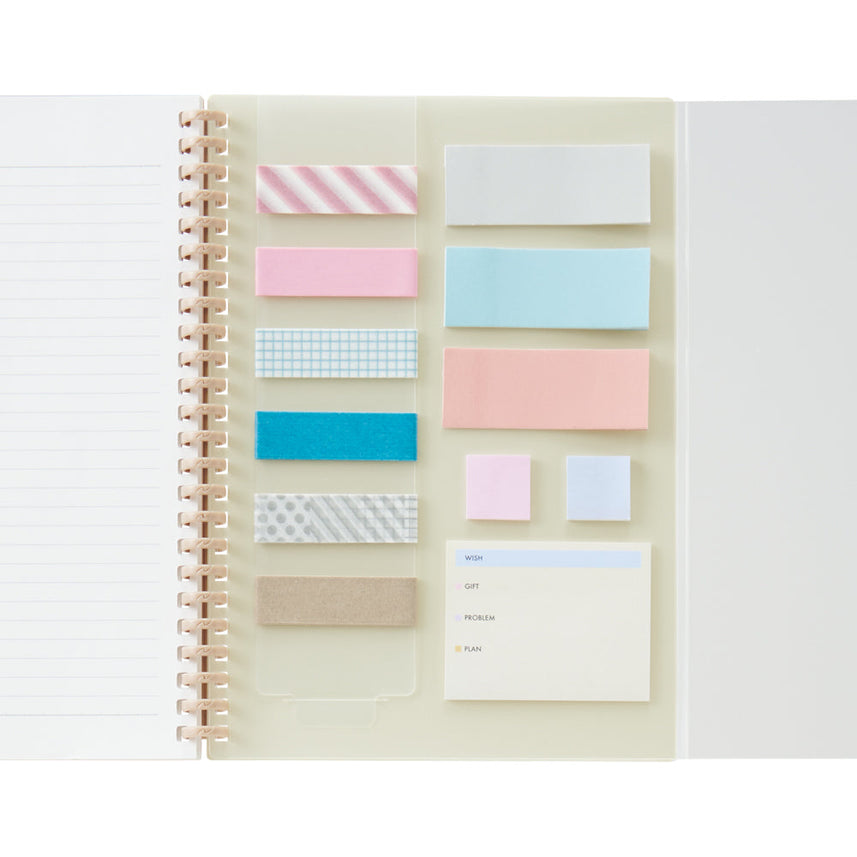 Customized Open Ring Notebook Masking Tape/Sticky Note Sheet A5