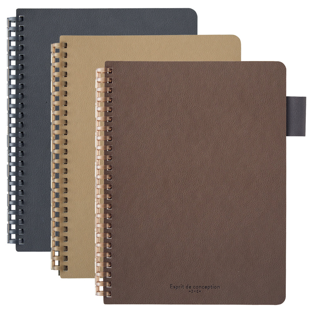Open ring notebook (synthetic leather cover) A5 size, 50 sheets
