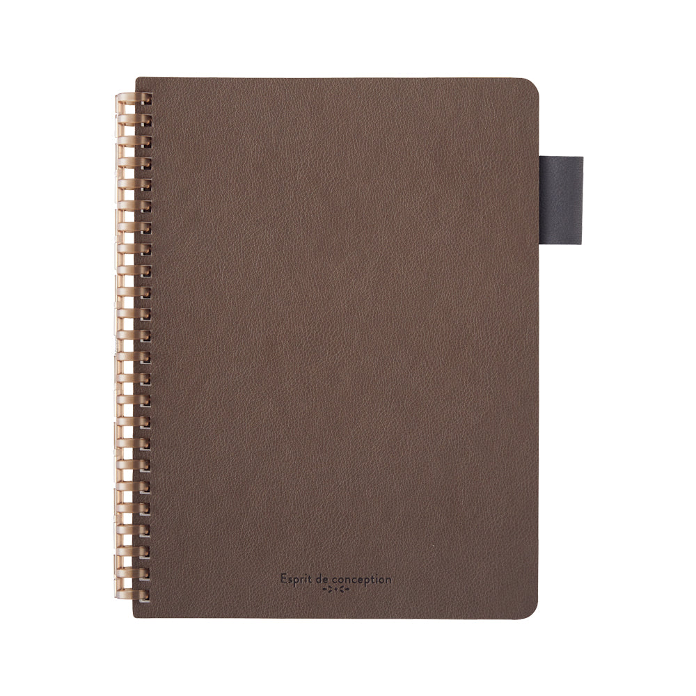 Open ring notebook (synthetic leather cover) A5 size, 50 sheets