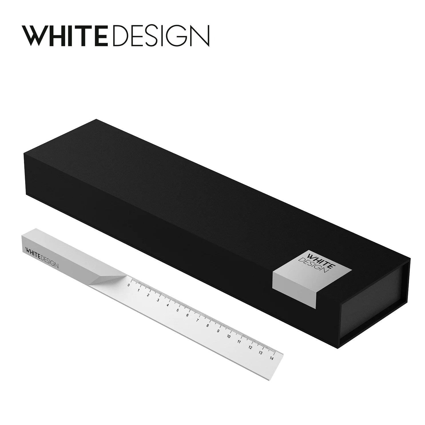 White Design | Ruler | 15cm | Aluminum Based