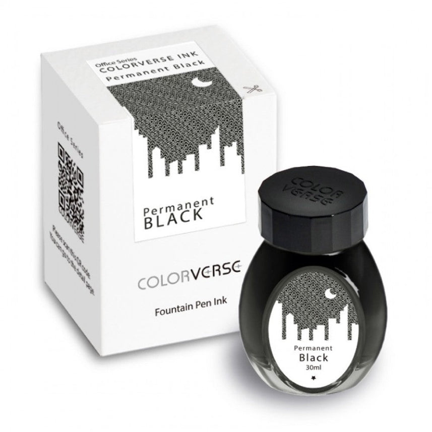 Colorverse | Office Series | Permanent Black | Fountain Pen Waterproof Ink | 30ml - penpencilink