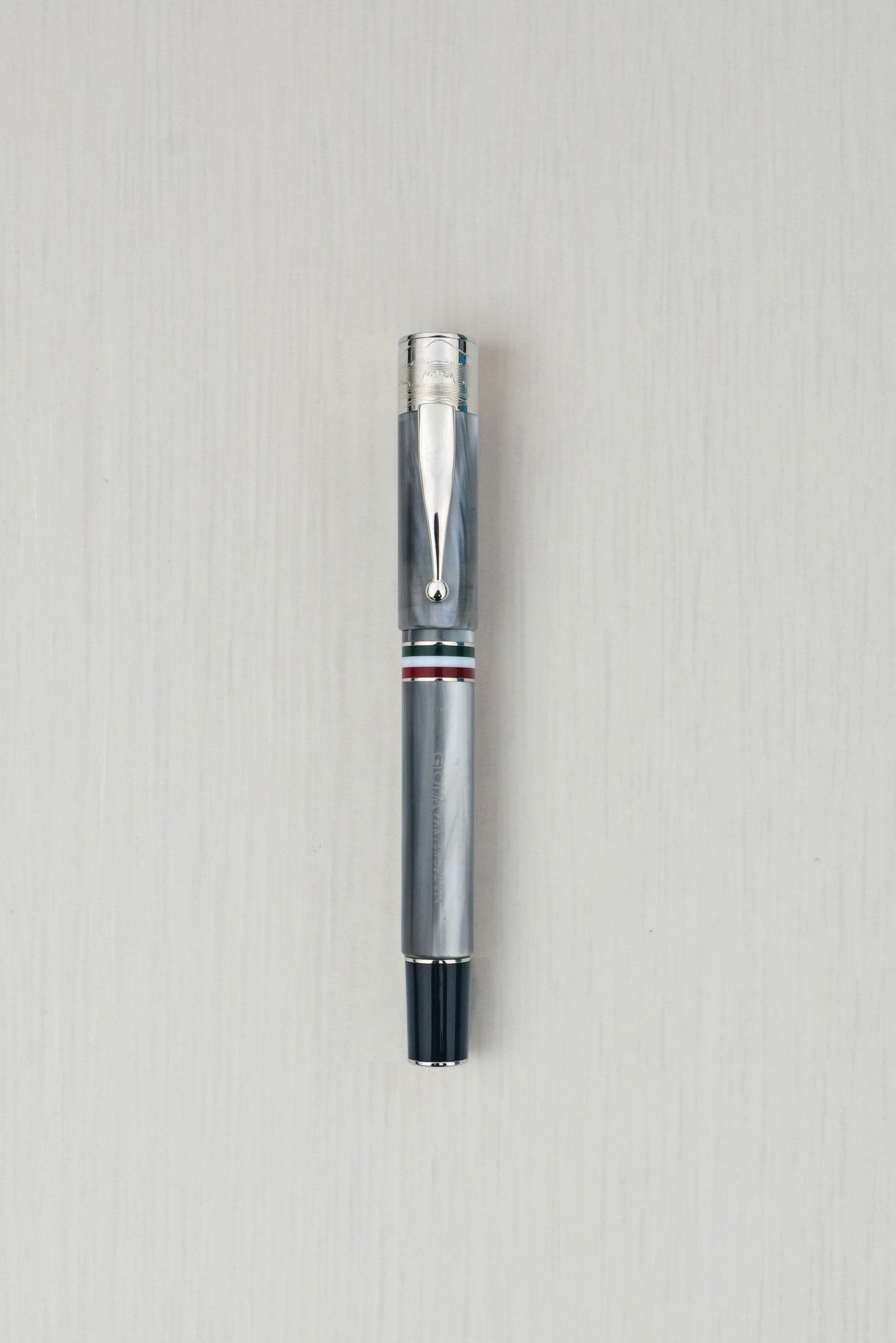 GIOIA Partenope Madreperla Pearl Fountain Pen and Rollerball – Rhodium Trim
