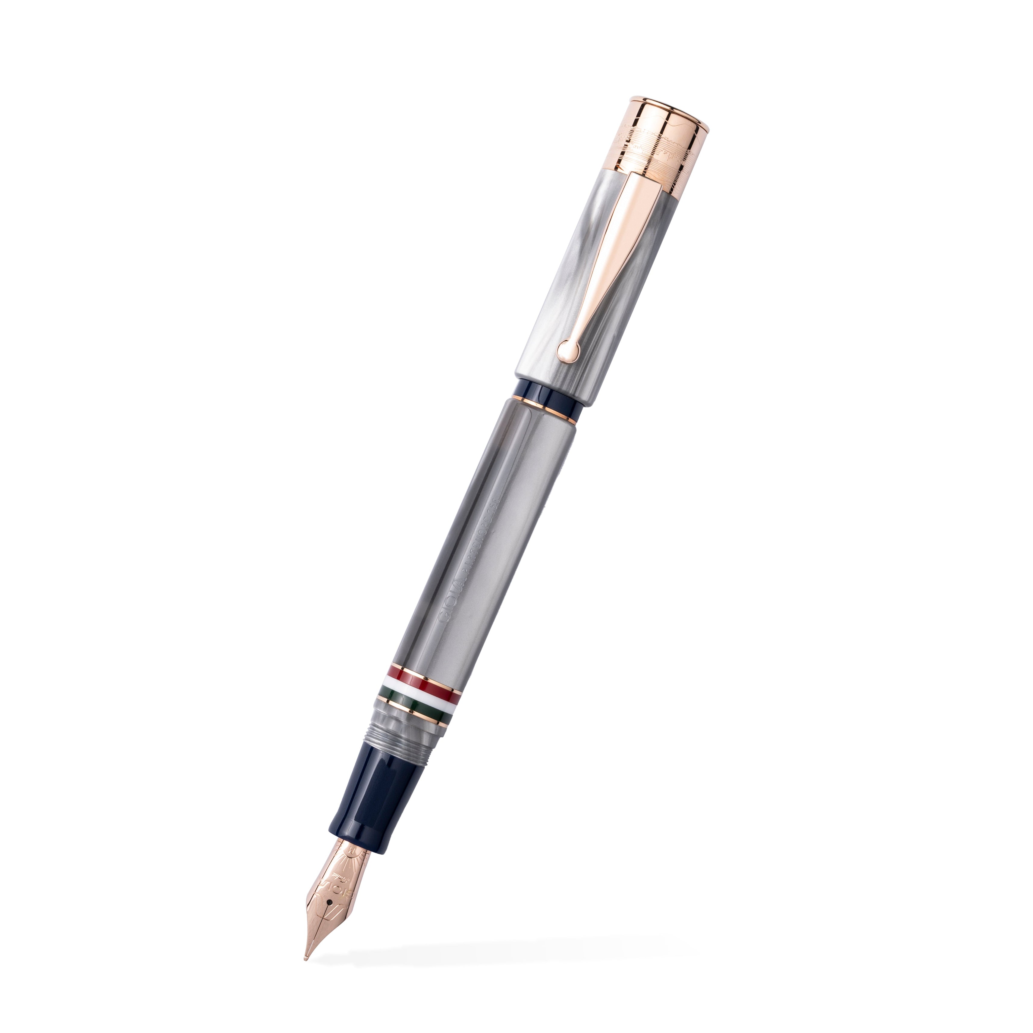 GIOIA Partenope Madreperla Pearl Fountain Pen and Rollerball – Rose Gold Trim