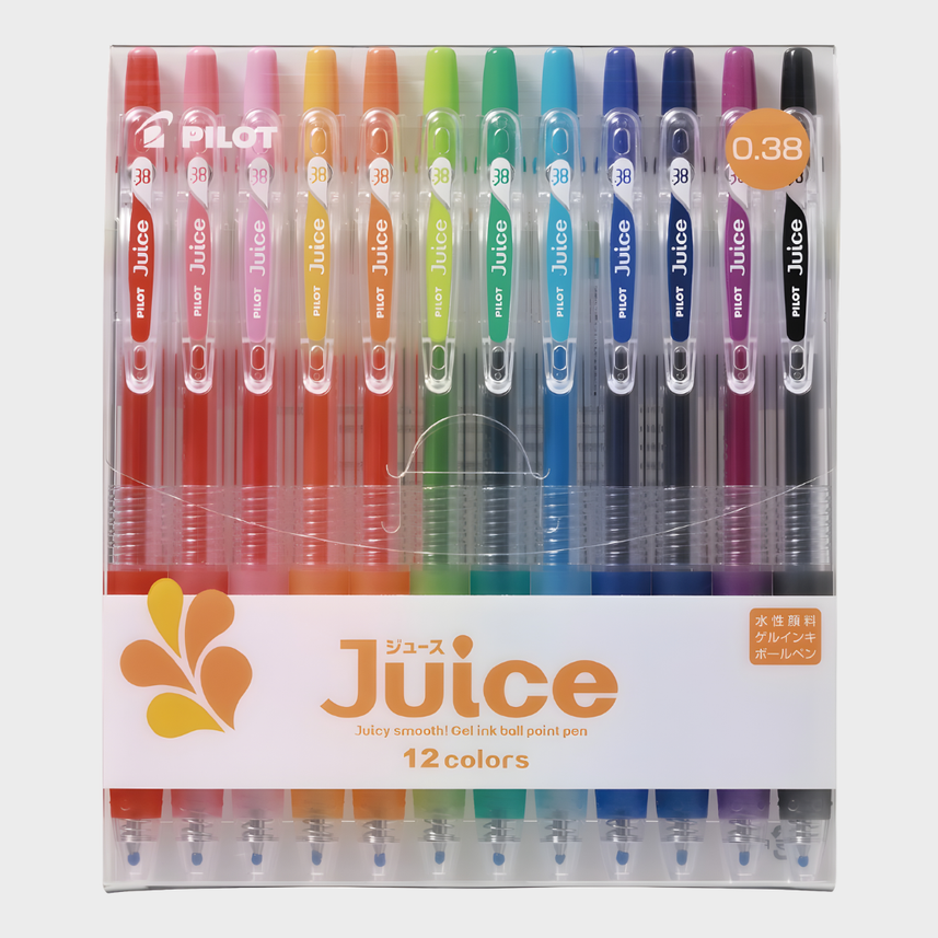 Pilot | Gel Pen | 0.38mm Ultra-Fine | Juice | 12 Color Set | LJU120UF-12C