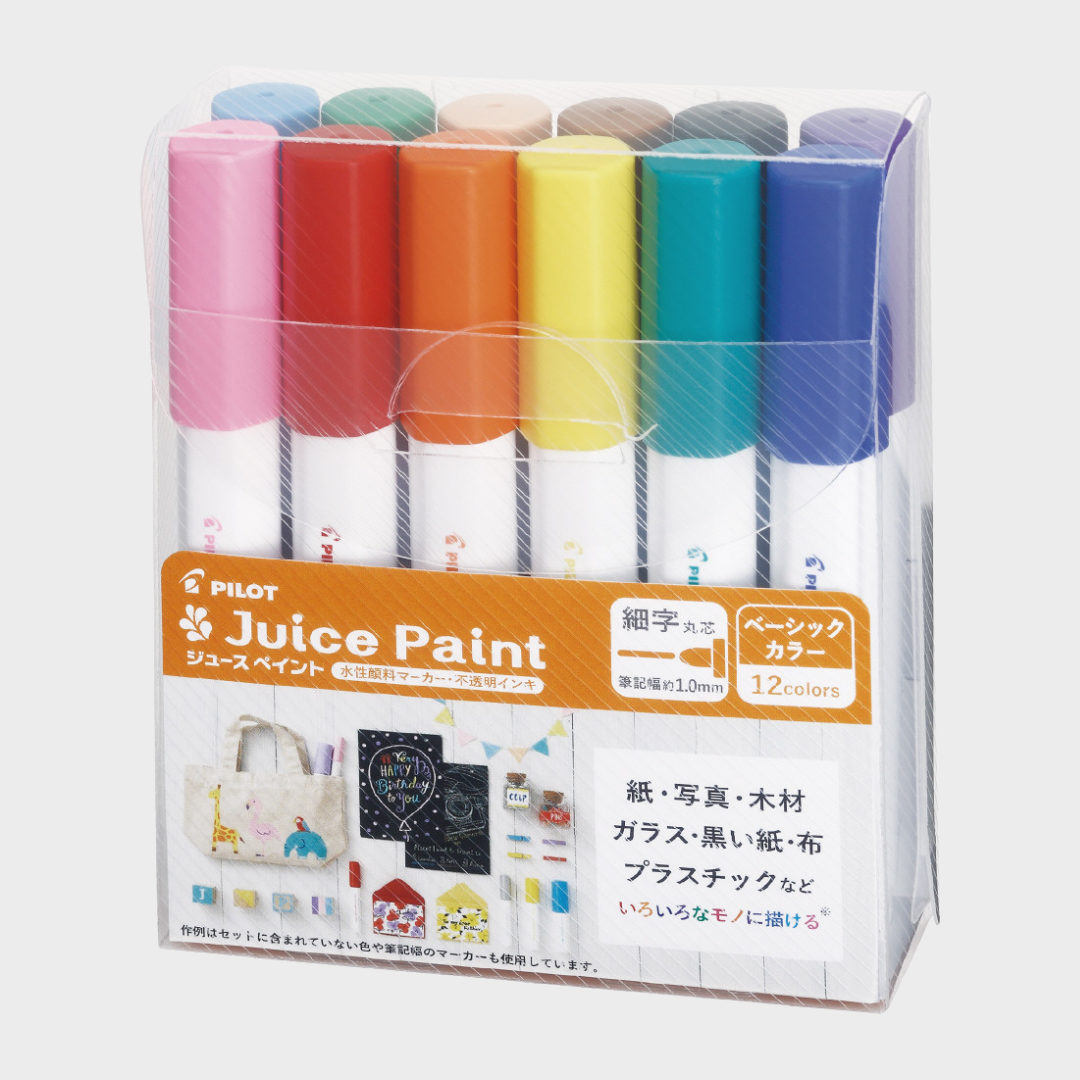 Pilot | Marker | 1.0mm Fine Round Tip | Juice Paint  | 12 Color Set | SJP240FN-12C