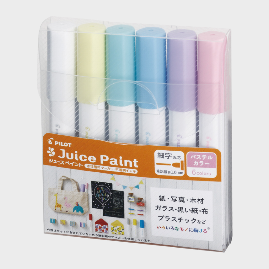 Pilot | Marker | 1.0mm Fine Round Tip | Juice Paint | Pastel Colors ...