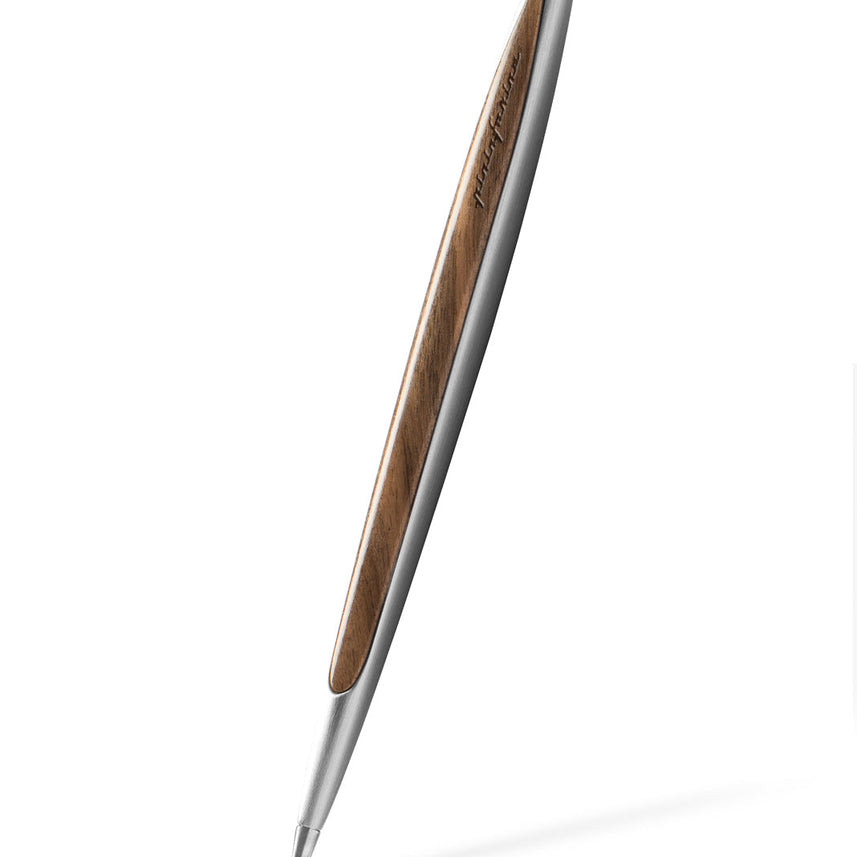 Pininfarina | Cambiano | Aluminium | Classic  Ethergraf metal alloy tip | Solid Wood Desk Stand