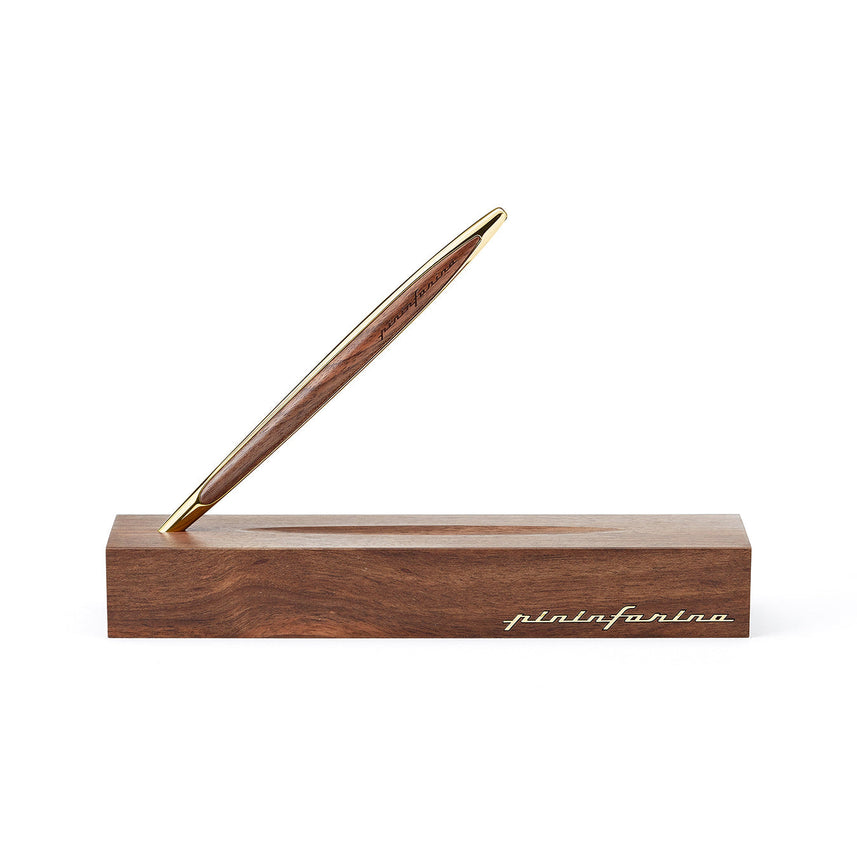 Pininfarina Cambiano Classic Ethergraf Pencil with Solid Wood Desk Stand – Pale Gold