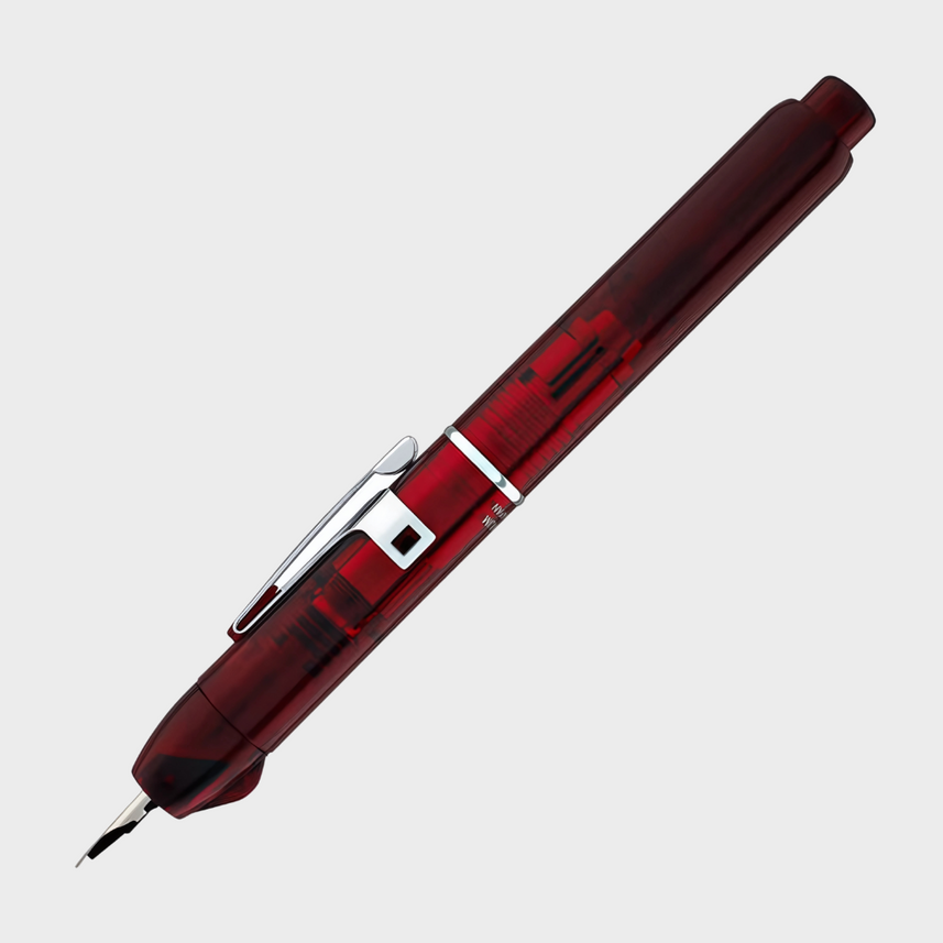 Platinum | Fountain Pen | Curidas | Knock-Type | With Box Packaging | Grand Red