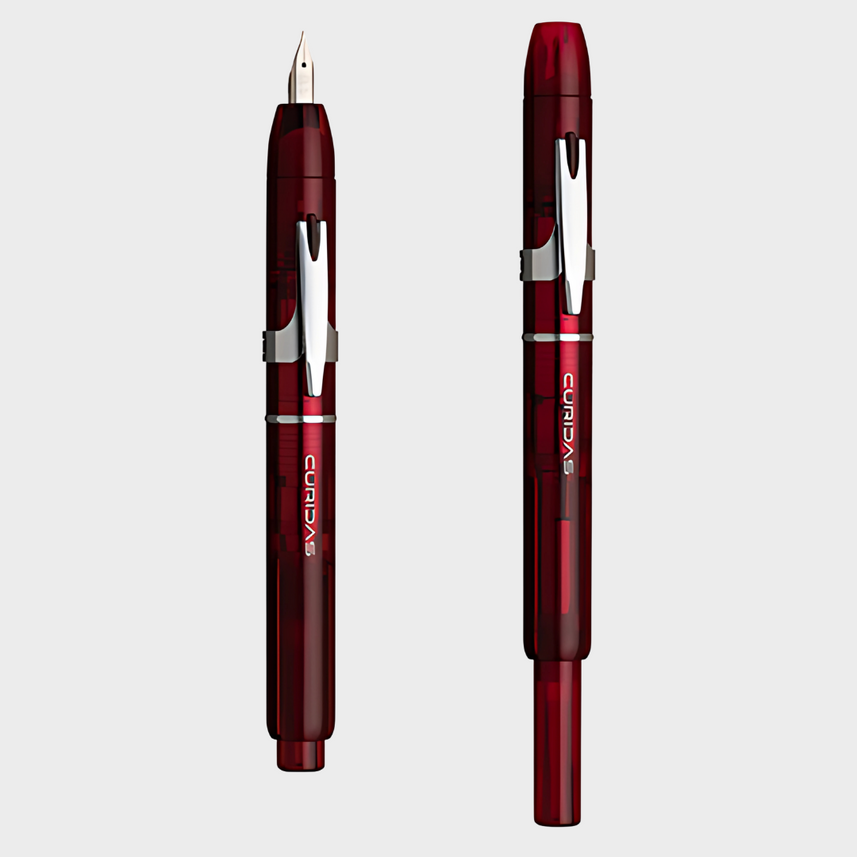 Platinum | Fountain Pen | Curidas | Knock-Type | With Box Packaging | Grand Red