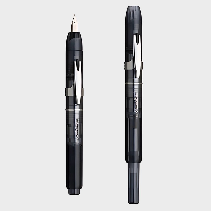 Platinum | Fountain Pen | Curidas | Knock-Type | With Box Packaging | Graphite Smoke