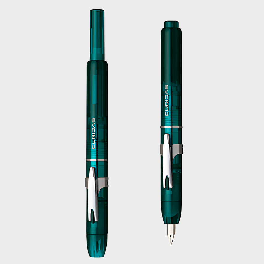 Platinum | Fountain Pen | Curidas | Knock-Type | With Box Packaging | Urban Green