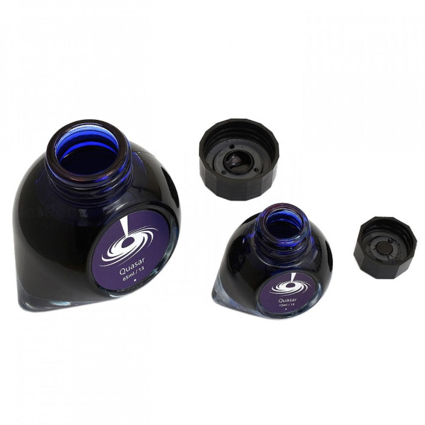 Colorverse | Astrophysics Series | Season 2 | Fountain Pen Ink | Quasar | Dark Blue | 65ml and 15ml | 2 Bottle Set - penpencilink