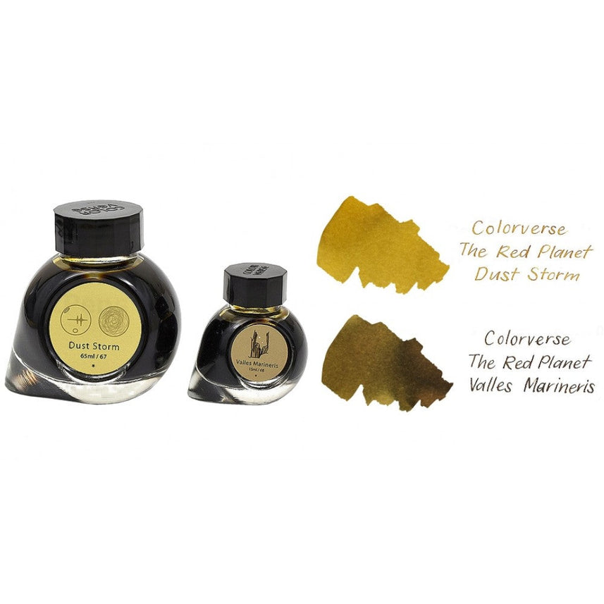 Colorverse Ink | The Red Planet | Dust Storm | Light Brown | 65ml & 15ml | 2 Bottle Set - penpencilink