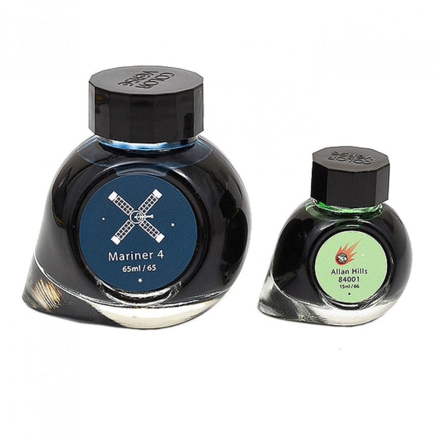Colorverse Ink | Mariner 4 | Allan Hills 84001 | Dark Blue & Light Green | 65ml & 15ml Set - penpencilink