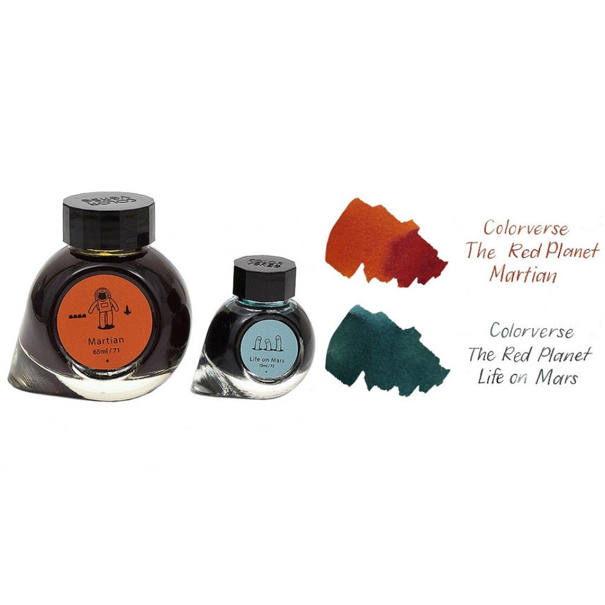 Colorverse Ink | Martian (65ml) and Life On Mars (15ml) | Orange and Gray | 2 Bottle Set | Dye-Based Nontoxic - penpencilink