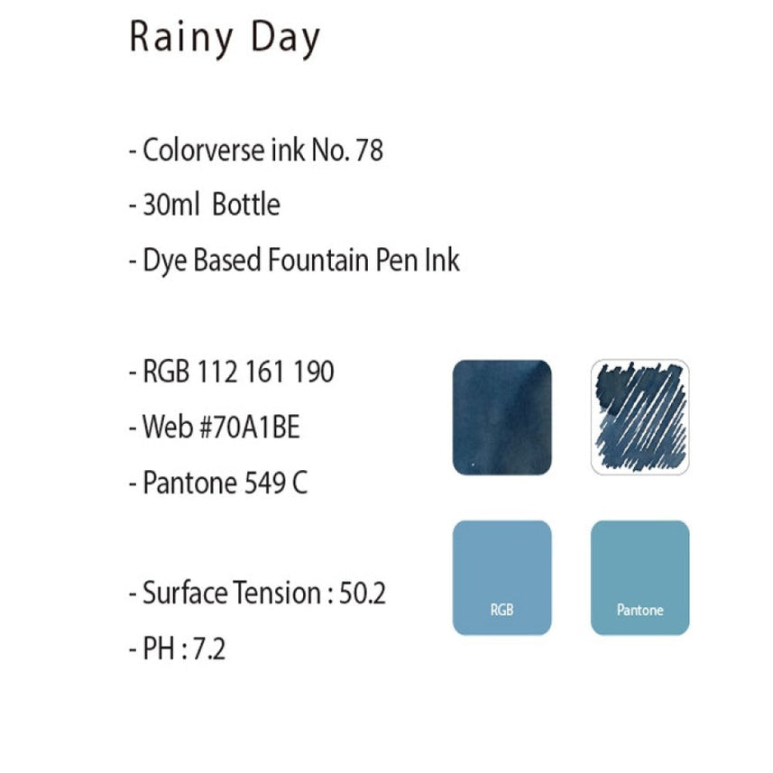 Colorverse | Joy | Ink Bottle | Ordinary Earth Edition Rainy Day | 30ml - penpencilink