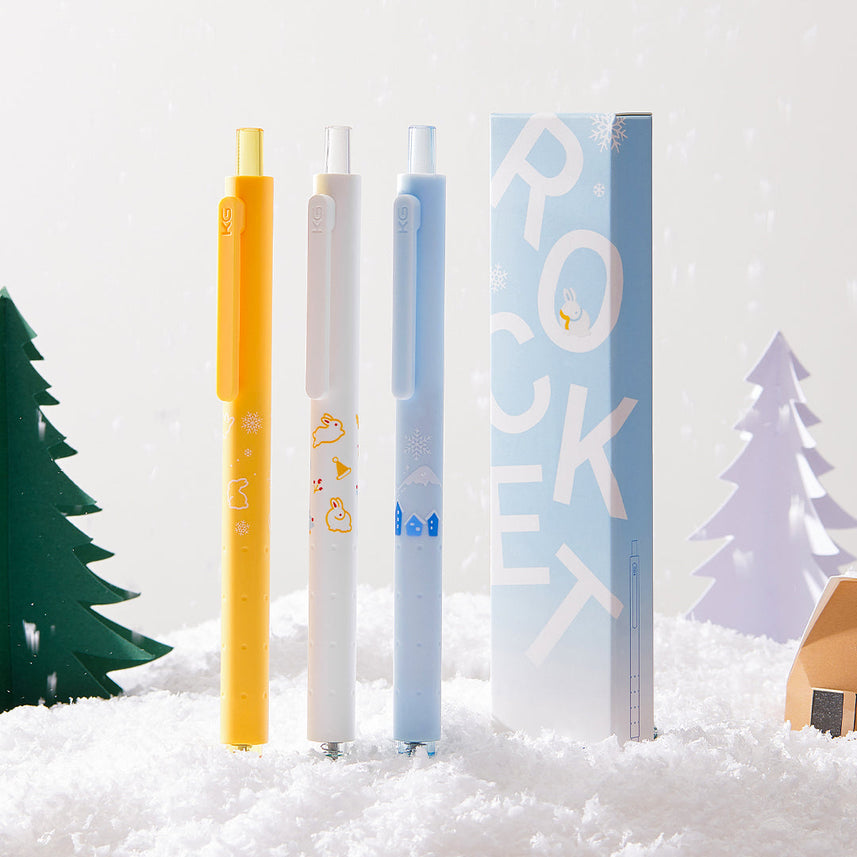 Rocket Snow Hare Gel Pen Set