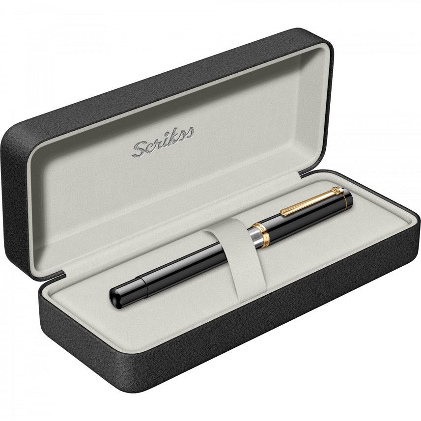 Scrikss 419 Medium Nib Fountain Pen - Black GT