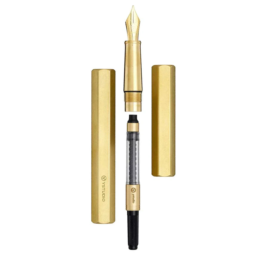 Ystudio | Fountain Pen | Classic Revolve | Brass.