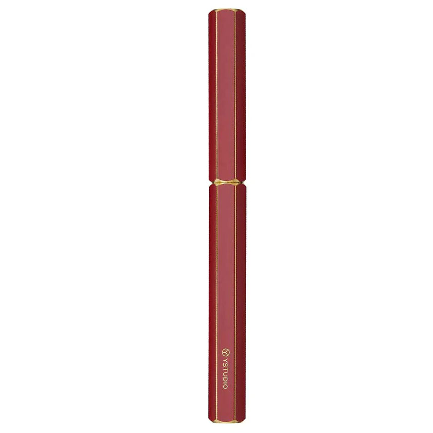 Ystudio Classic Revolve Fountain Pen – Red Hexogon | Medium Nib