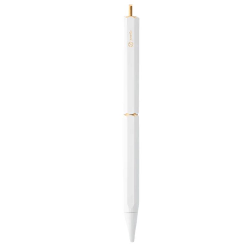 Ystudio Classic Revolve Portable Ballpoint Pen - Brass White