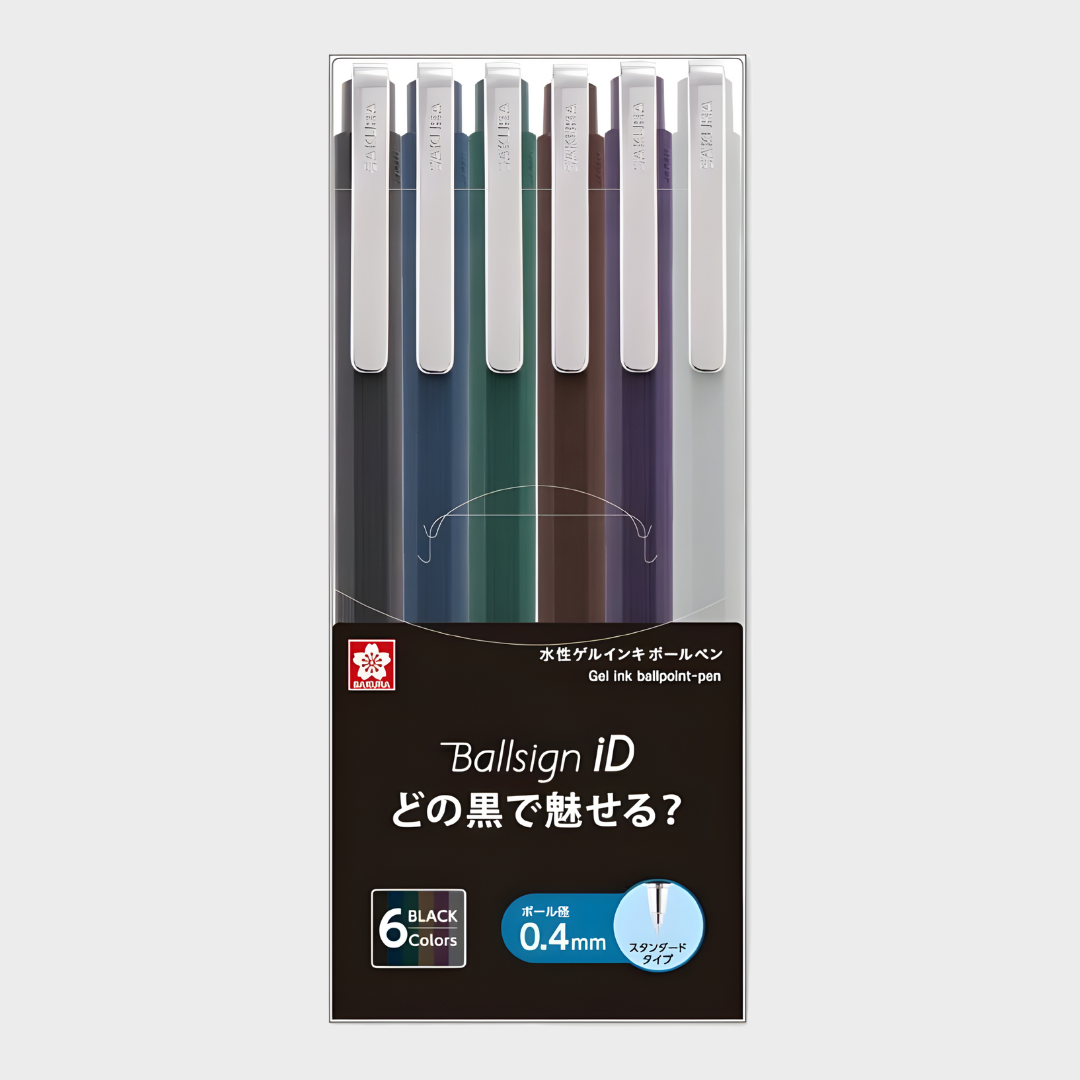 Sakura | Ballpoint Pen | 0.4mm | Ball Sign iD | Set-Pack of 6 Pens | GBR404