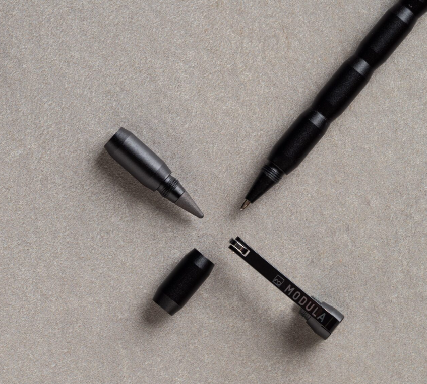 Pininfarina Forever Modula Aluminum GrafeeX Pencil and Ballpoint Pen – Black