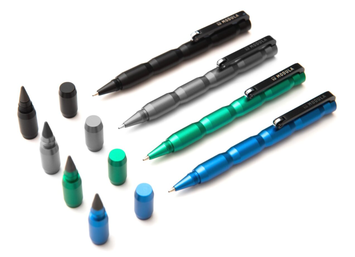 Pininfarina Forever Modula Aluminum GrafeeX Pencil and Ballpoint Pen – Blue