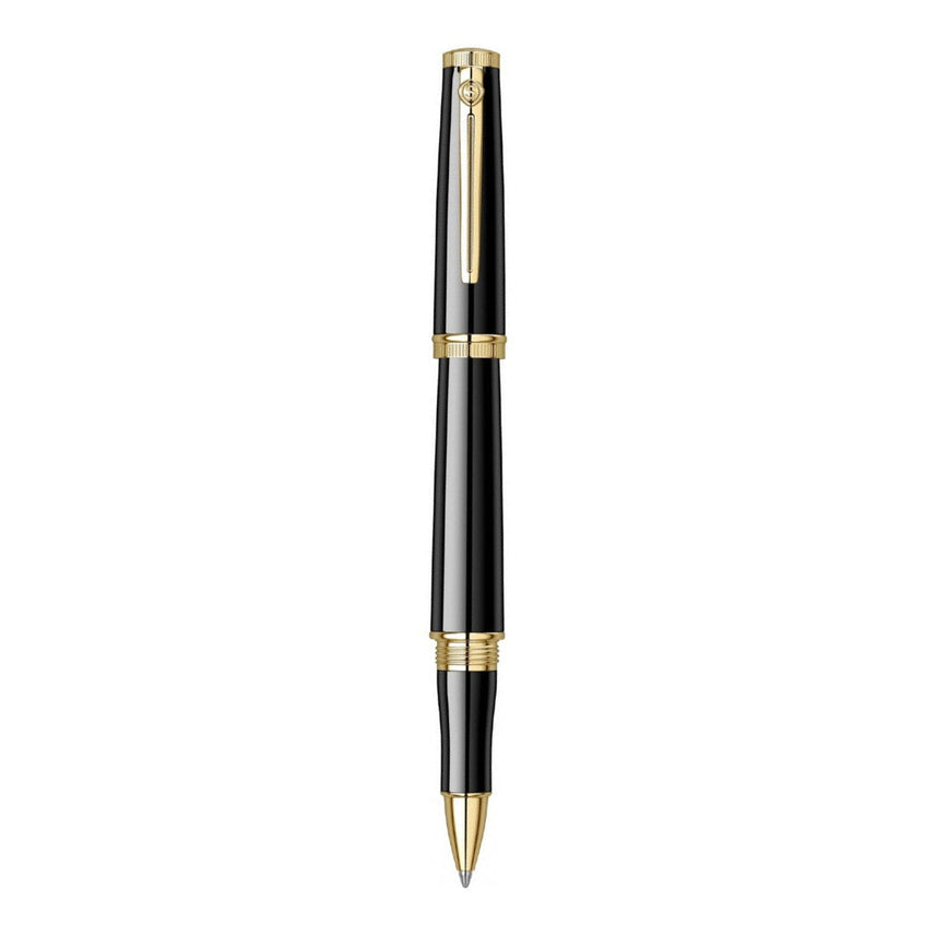 Scrikss | Heritage | Glossy Black | Roller Ball Pen | 23k Gold Plated | 1.0mm Point refill