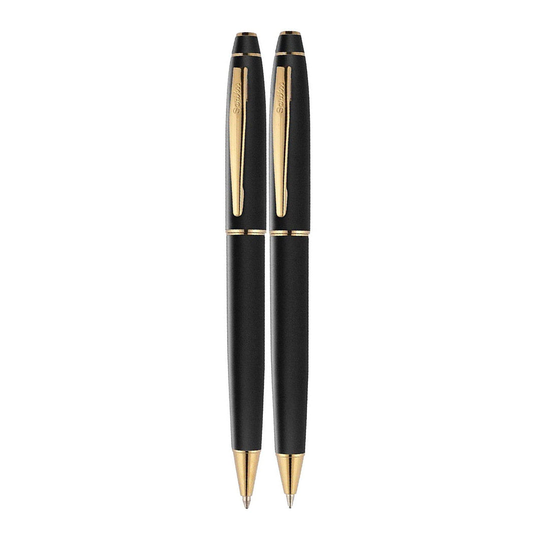 Scrikss | Noble 35 | Ballpoint Pen + 0.7mm Mechanical Pencil | Matt Black GT
