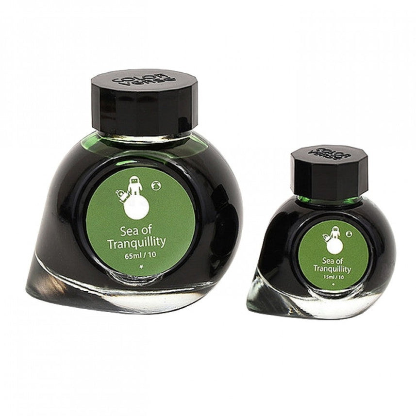 Colorverse Ink | Spaceward Series | Sea Of Tranquility | Green | 65ml & 15ml | 2 Bottle Set - penpencilink