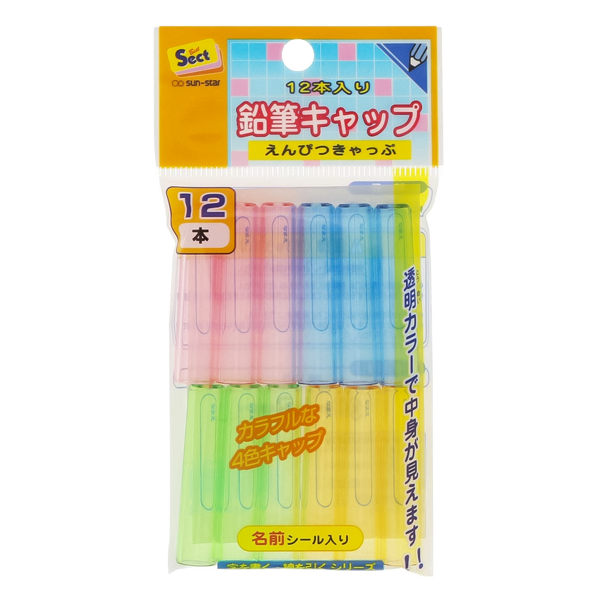 Sun Star 4 Color Pencil Cap-Pack o 12