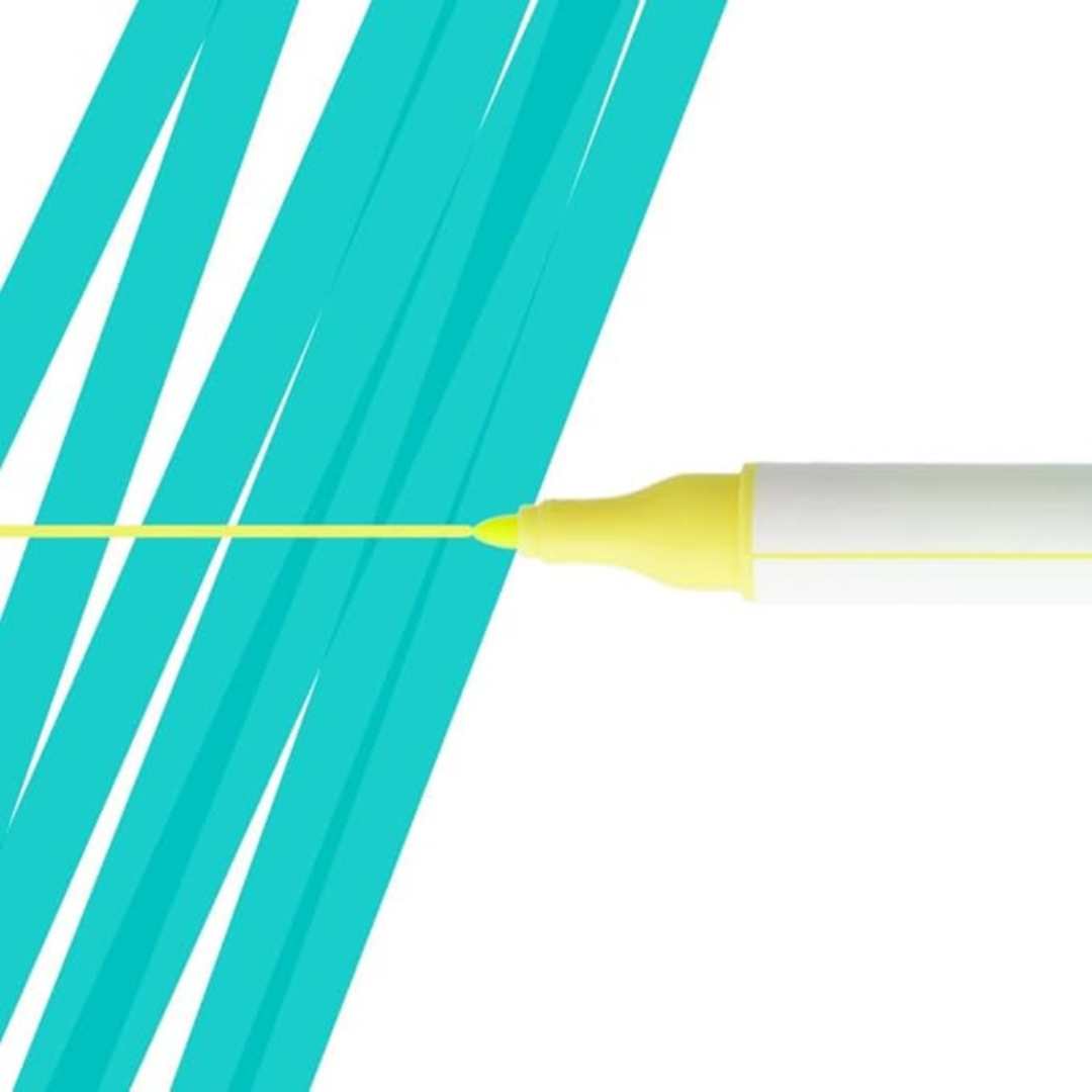 Sun Star Decot Overwriting Aqua Blue/Yellow Marker